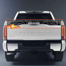 Topografische Karte Motorhaube Kofferraum Heckklappe Vinyl Aufkleber Set für Toyota Tundra XK70 2021+ 2