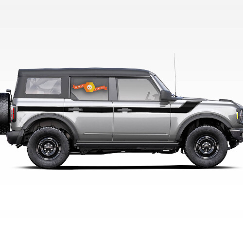 Paar Doors Up Side Stripes Aufkleber Aufkleber für Ford Bronco 2021 – jetzt
