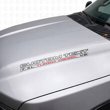7,3L Turbo Diesel V8 Umrissbeschriftung Motorhauben-Vinylaufkleber für Musclecar Truck_4