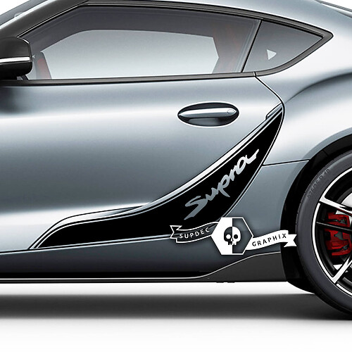 Toyota Supra MKV A90 A91 Doors Side Graphics Decals Sticker
