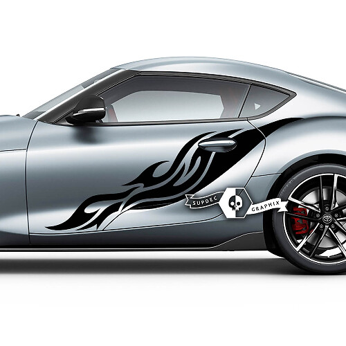 Toyota Supra MKV A90 A91 Doors Side Tribal Racing Graphics Decals Sticker
