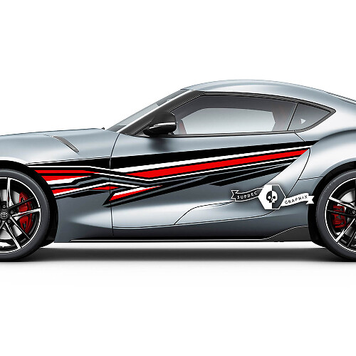 Toyota Supra MKV A90 A91 Türen Seitenlinien Streifen Racing Graphics Aufkleber Aufkleber

