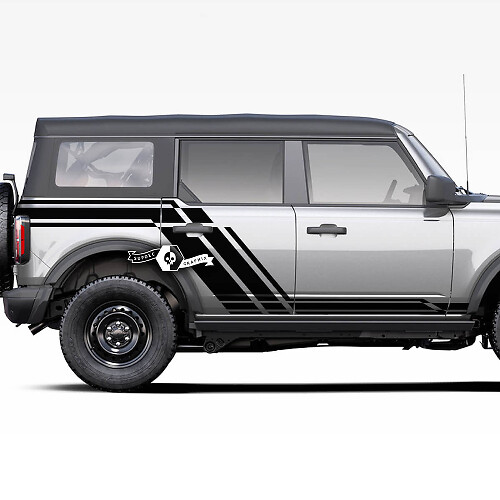 Paar Türen Seitentüren – Rocker Panel Graphics Splash Aufkleber Aufkleber für Ford Bronco 20212022 2023
