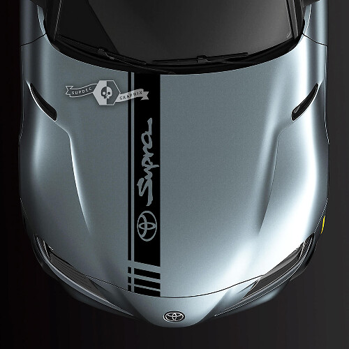 Toyota Supra MK V A90 A91 Hood Racing Stripe Graphics Aufkleber Aufkleber
