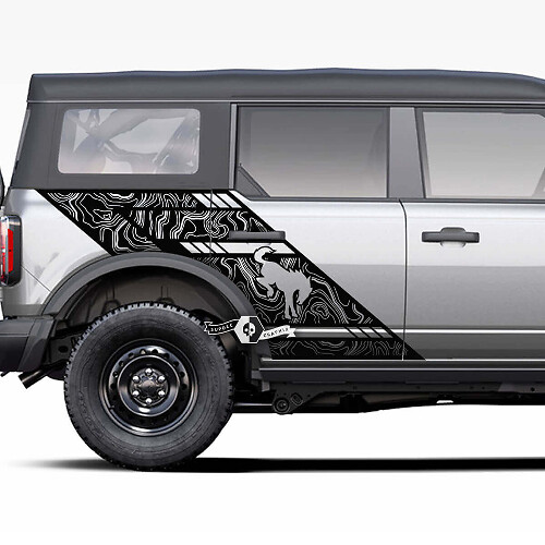 Türen Side Fender Ford Bronco Logo Grafiken Spritztatt Ausziehbilder Aufkleber Bett Fender
