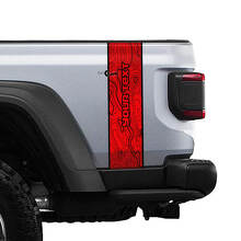 Individuelle Topographische Karte Heckseitenstreifen Vinyl-Grafiken für Jeep Gladiator JT Rubicon Mojave 3