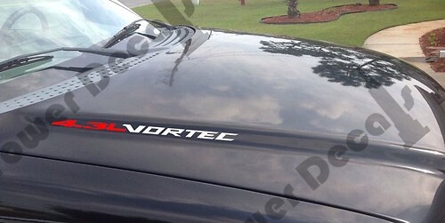 4,3-L-Vortec-Motorhauben-Vinylaufkleber für Chevrolet Silverado