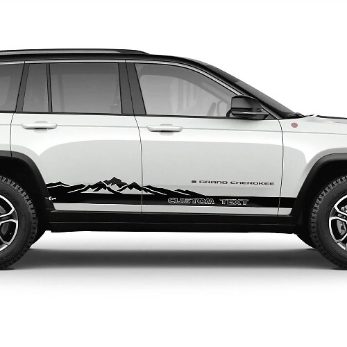 Individuelles Vinyl-Aufkleber-Set für Seitenstreifen am Berg für Jeep Grand Cherokee