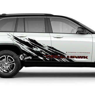 Jeep Grand Cherokee Trackhawk Mud Splash Grunge Stripes Kit Vinyl Aufkleber Grafik 2 Farben
