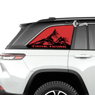 Paar Jeep Grand Cherokee SRT TrackHawk Seitenglas Fenster Berg Vinyl Aufkleber Grafik
