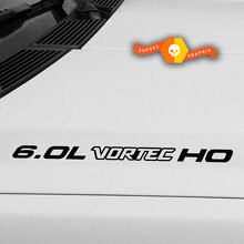 6,0L Vortec HO Motorhauben-Vinylaufkleber-Set für Chevy Truck 4x4_2