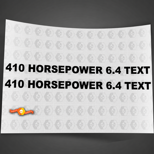 Benutzerdefinierte Individueller Text-Motorhaubenaufkleber, Aufkleber für Dodge 410 PS 6.4 Individueller Text
