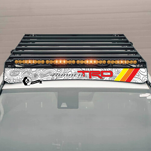 TRD Topografische Dachgepäckträger-Verkleidungsfolie für Toyota 4Runner 2014-2023+