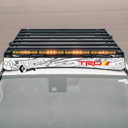 4Runner 2014–2023+ Dachträger, topografische Karte, TRD-Aufkleber für Toyota 4Runner
