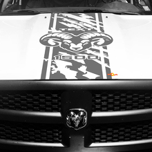 Hemi Used-Look Streifen Motorhauben Vinylaufkleber für Dodge Ram 1500_2