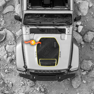 Motorhaube für 2021 2022 2023 Jeep Wrangler Rubicon Aufkleber Grafik Vinyl SupDec Design
