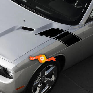 Paar Dodge Challenger Hood Fender Side Stripe Trim Racing Stripes Aufkleber für 2009–2014
