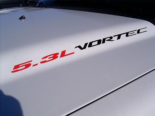 5,3L Vortec Hauben Vinyl-Aufkleber für Chevrolet Silverado