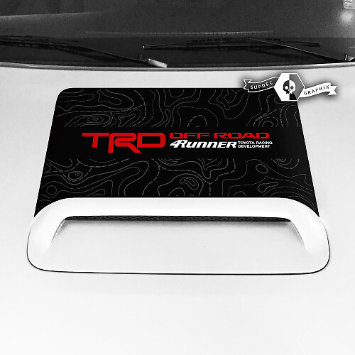 Toyota 4runner TRD Off Road Hood Scoop Aufkleber Aufkleber Grafik Topografische Karte 4 Farben 2020 2021 2022 2023
