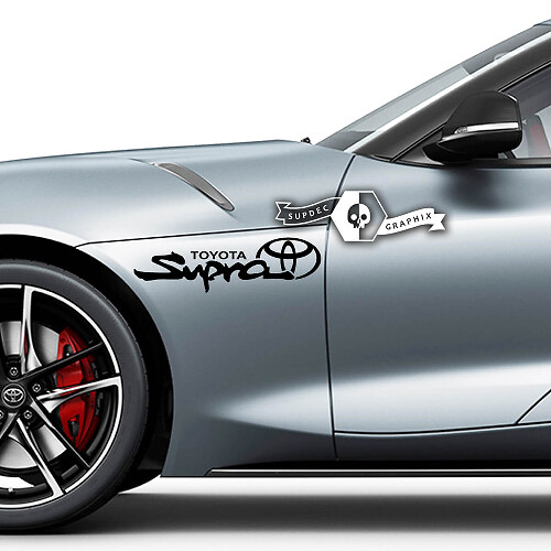 2x Toyota Supra MKV A90 A91 Fender Logo Grafikaufkleber Aufkleber
