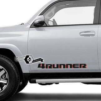 2x 4Runner 2023 Seitentür-Vinyl-Mountain-Aufkleber, Streifenaufkleber für Toyota 4Runner TRD
