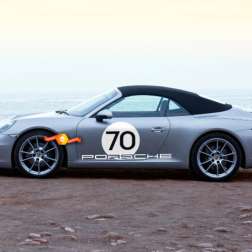 Heritage Style Rundschild Seitenaufkleber-Kit für Porsche 911 Speedster