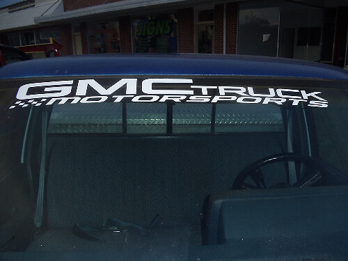 GMC Truck Motorsports Windshield Banner Vinyl Aufkleber Sticker