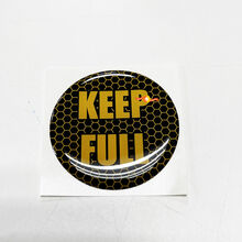 Keep Full Honeycomb Yellow Tank Door Insert-Emblem, gewölbter Aufkleber für Challenger Dodge
 2
