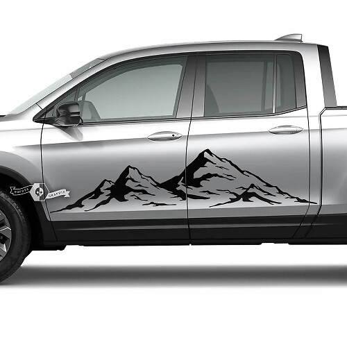Paar Honda Ridgeline Mountains Vinyl-Karosserie-Türen-Aufkleber
