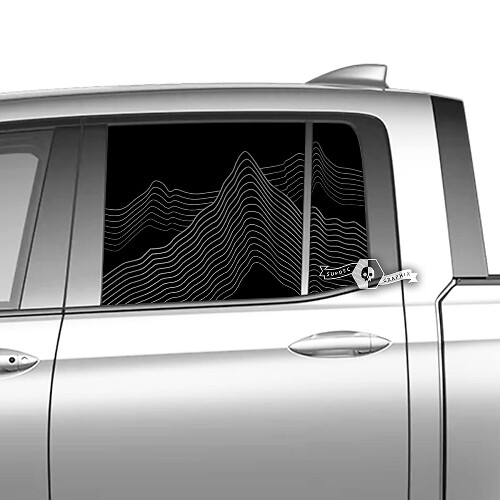 Paar Honda Ridgeline Mountains Vinyl Fenster Türen Aufkleber Aufkleber Grafiken

