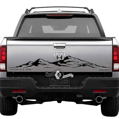 Hinten HONDA RIDGELINE Vinyl-Karosserieaufkleber, Grafik-Emblem-Logo
