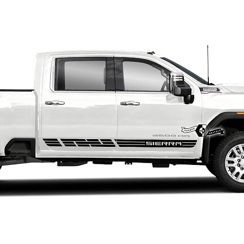Sierra Schriftzug Seitenstreifen Vinyl-Aufkleber Set für GMC Sierra 2500HD 2022