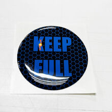 Keep Full Honeycomb Blue Tankdeckel-Einsatz-Emblem, gewölbter Aufkleber für Challenger Dodge
 2