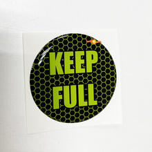 Keep Full Honeycomb Lime Tankdeckel-Emblem, gewölbter Aufkleber für Challenger Dodge
 2