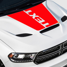Schwarzer Custom-Text Motorhauben-Vinylaufkleber für Dodge Durango 2018-2020_2