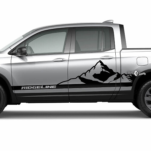 Paar 2023 Honda Ridgeline Mountains Vinyl Karosserie Türen Aufkleber Aufkleber Grafiken
