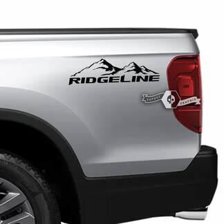 Paar 2023 Honda Ridgeline Mountains Vinyl Body Side Bed Aufkleber Aufkleber Grafiken
