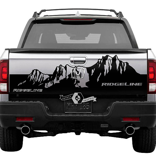 Hinten Honda Ridgeline Mountains Logo Vinyl Heckklappe Aufkleber Aufkleber Grafiken
