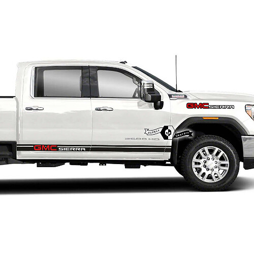 Sierra Schriftzug & Seitenstreifen Vinyl-Aufkleber-Kit für GMC Sierra 2500HD 2022
