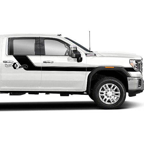 Akzent-Seitenstreifen Vinyl-Aufkleber Set für GMC Sierra 2500HD 2022