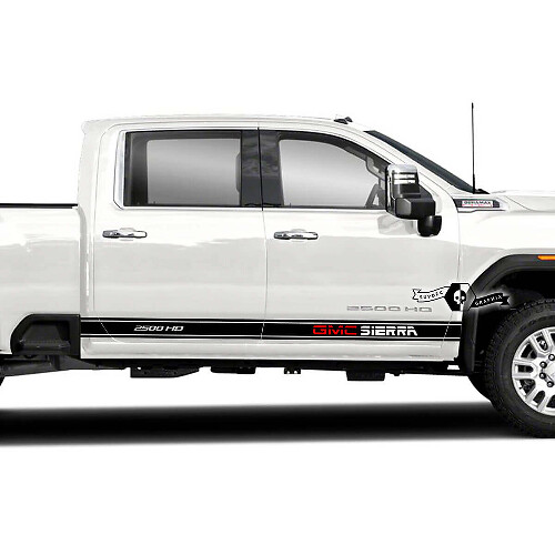 Markenbeschriftung Seitenstreifen Vinyl Aufkleberset für GMC Sierra 2500HD 2022