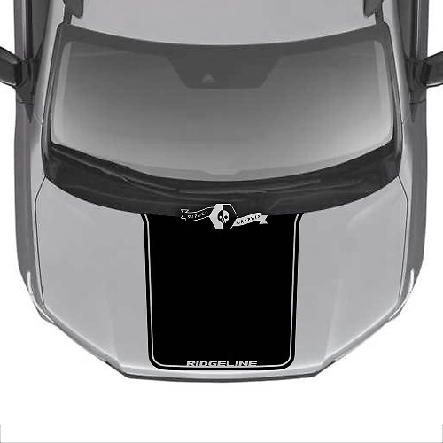 Hood Honda Ridgeline Stripe 2020 2021 2022 2023 Trim Center Vinyl Aufkleber Aufkleber Aufkleber Grafiken SupDec Design
