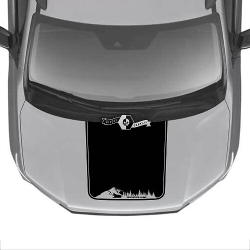 Hood Honda Ridgeline Stripe 2020 2021 2022 2023 Trim Mountains Forest Center Vinyl Aufkleber Aufkleber Aufkleber Grafiken SupDec Design
