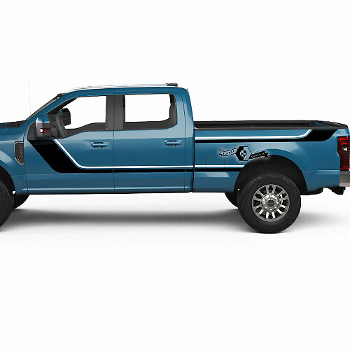 Vinyl-Aufkleber-Kit mit zwei Seitenstreifen für Musclecar Super Duty 2023