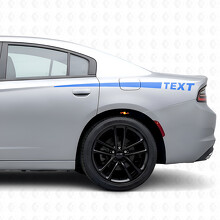 Personalisierter Text mit Streifen Seitlicher Vinyl-Aufkleber für Dodge Charger 2015-2026_2