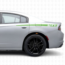Personalisierter Text mit Streifen Seitlicher Vinyl-Aufkleber für Dodge Charger 2015-2026_3