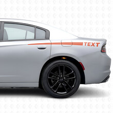 Personalisierter Text mit Streifen Seitlicher Vinyl-Aufkleber für Dodge Charger 2015-2026_4