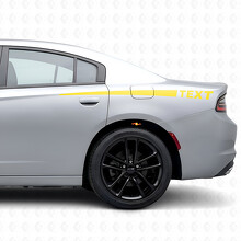Personalisierter Text mit Streifen Seitlicher Vinyl-Aufkleber für Dodge Charger 2015-2026_5