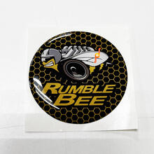 Benutzerdefiniertes Logo-Tankklappeneinsatz-Emblem, gewölbter Aufkleber für Challenger
 2
