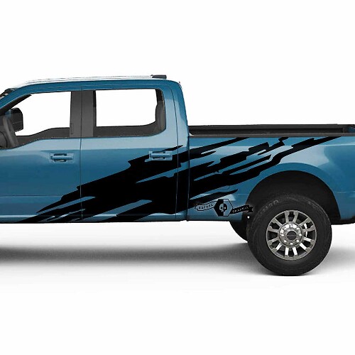 Paar Musclecar Super Duty 2023 Karosserietüren Bett Schlammspritzer Aufkleber Seitenaufkleber Grafik Vinyl
